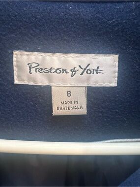 Preston & York Dark Blue Coat with Label